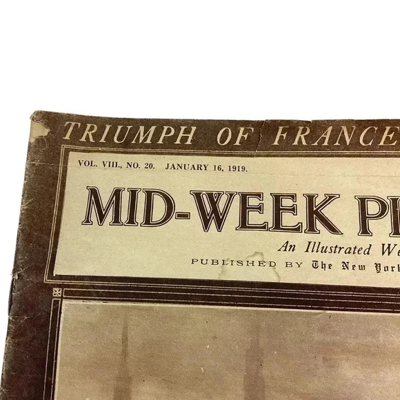 Antique New York Times midweek pictorial January, 1919. - Picture 9 of 10